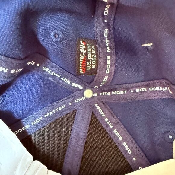 Nike EZW Emblem Baseball Cap Navy Hat Silver Spellout Unisex Adult New Gift - Picture 12 of 14